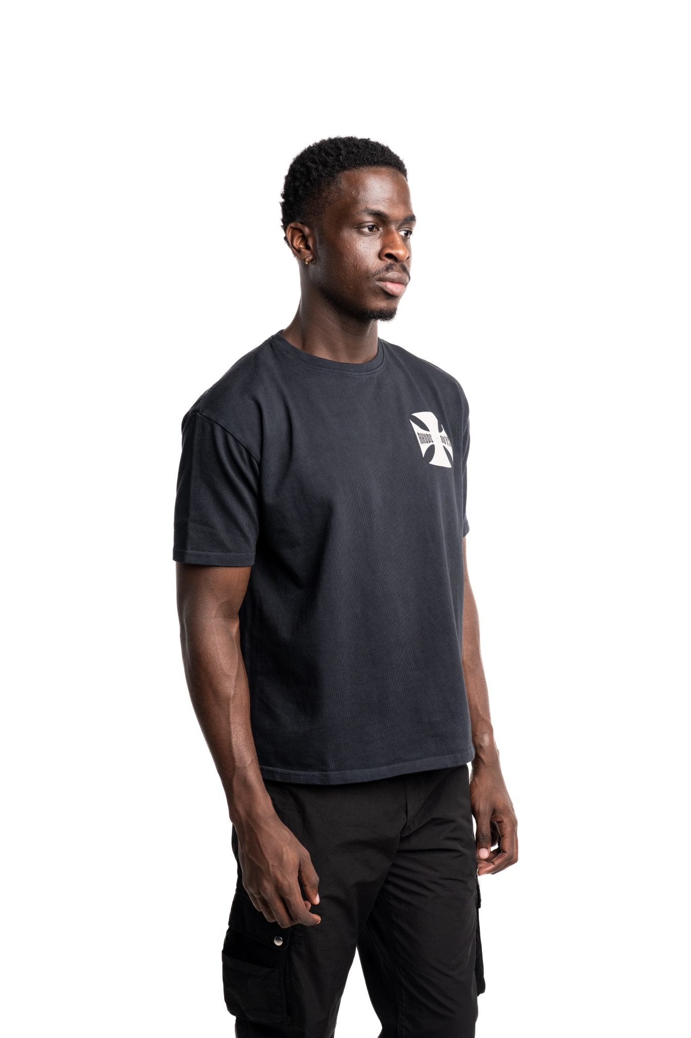 RHUDE MEN’S BOYS TEE VINTAGE BLACK