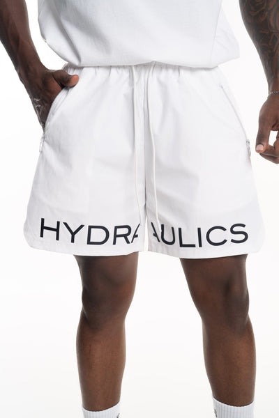 HYDRAULICS LOGO SHORTS WHITE