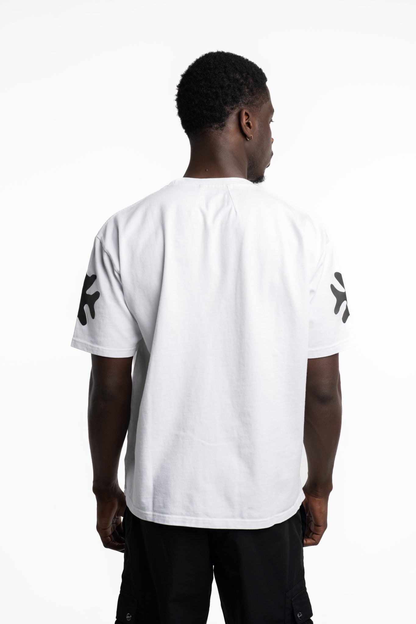RHUDE MEN’S DEIX SHIELD OVERSIZED TEE WHITE