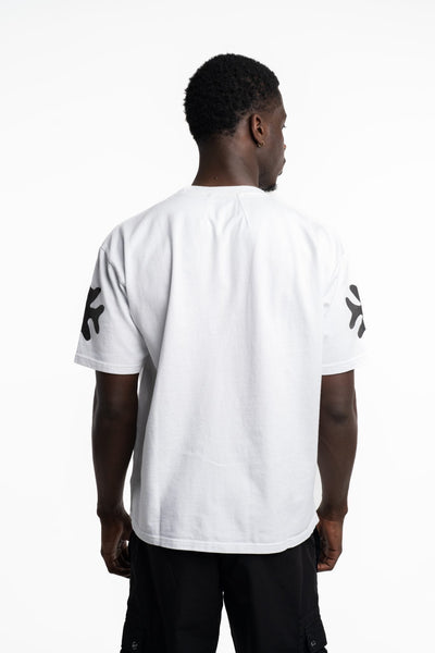 RHUDE MEN’S DEIX SHIELD OVERSIZED TEE WHITE