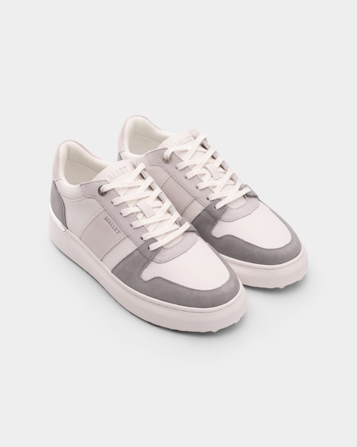 MALLET MENS HOXTON LITE WHITE GREY SNEAKER