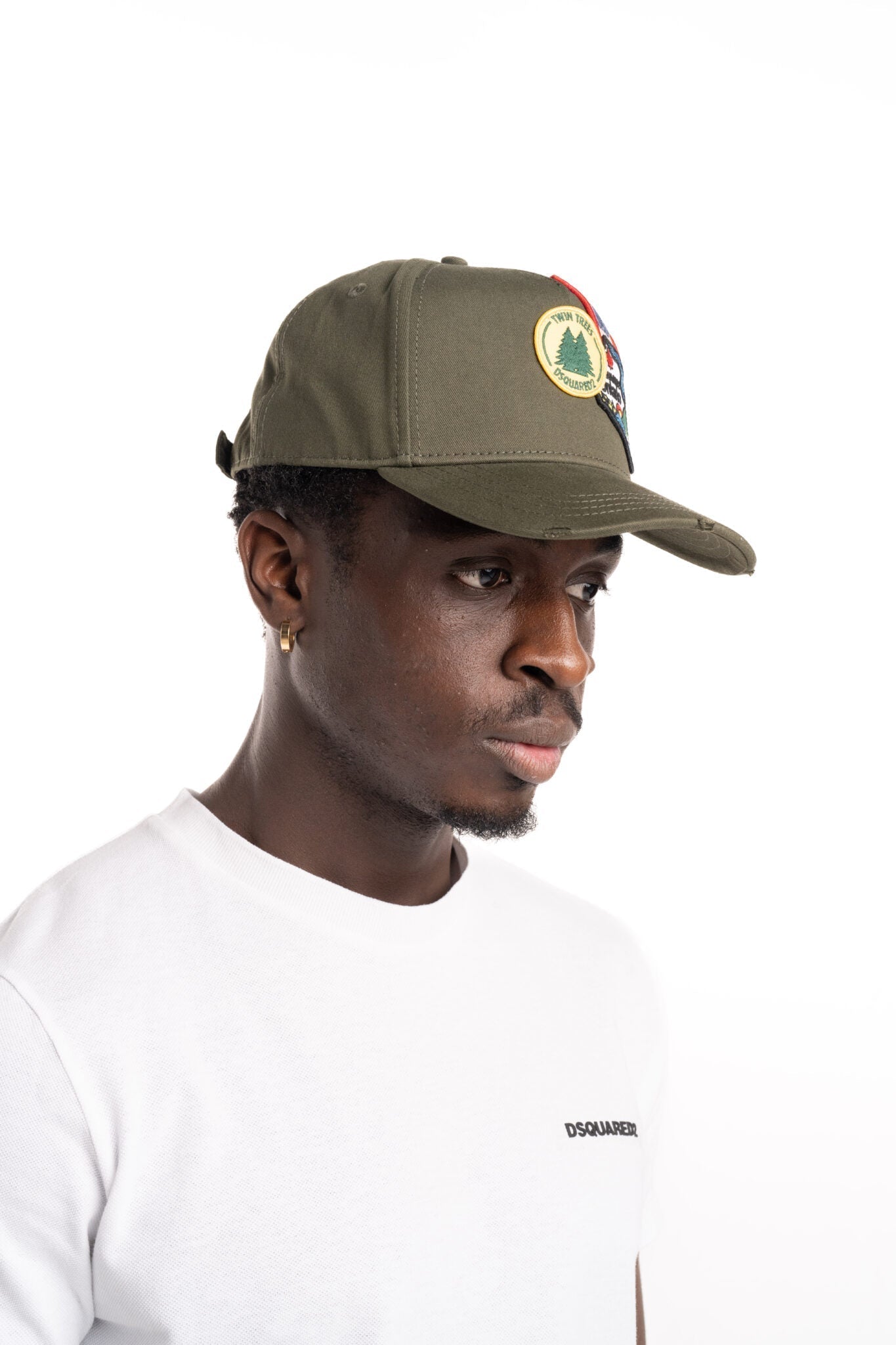 DSQUARED2 MEN’S CANADIAN PATCH BASEBALL CAP