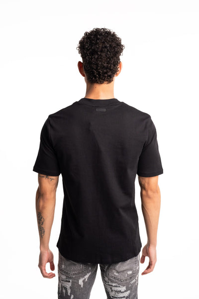 HYDRAULICS BEVELLED REGULAR FIT T-SHIRT BLACK