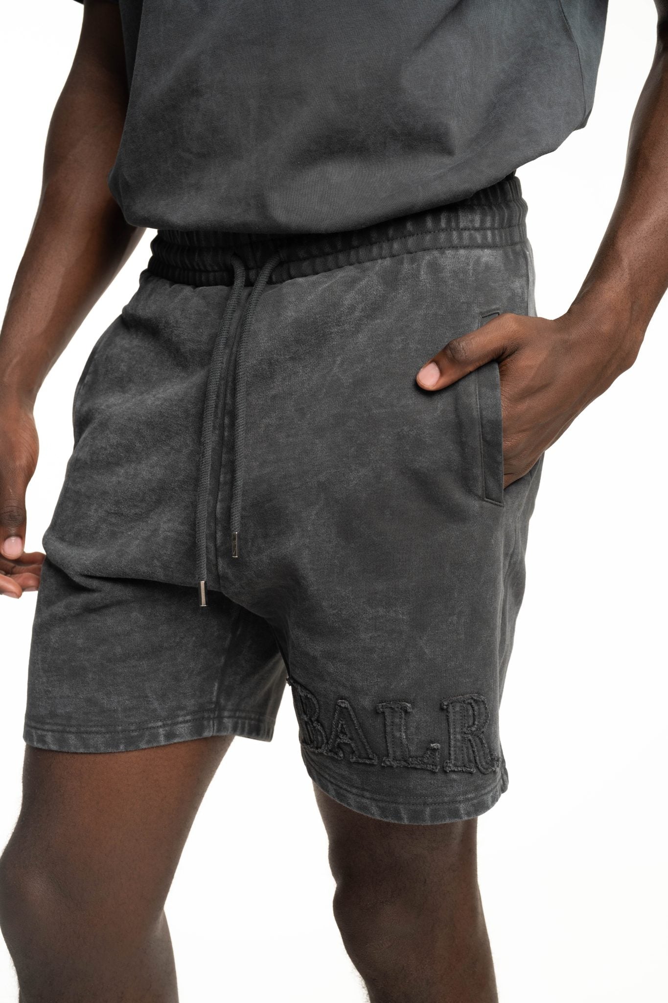BALR MEN’S URBAN WASHED SWEAT SHORTS | B1433.1024-VOLCANIC GREY