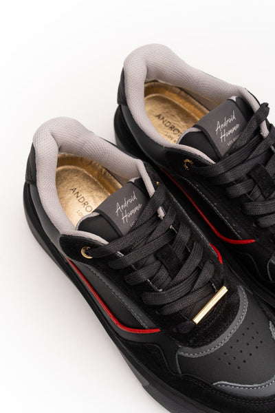 ANDROID HOMME MEN’S FORUM COURT OVERSIZE BLACK/RED SNEAKER