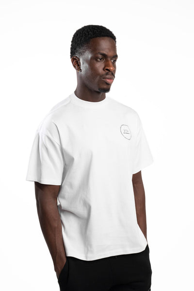 HYDRAULICS CIRCULAR CHAIN OVERSIZED FIT T-SHIRT WHITE