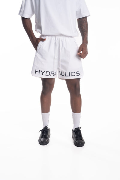 HYDRAULICS LOGO SHORTS WHITE