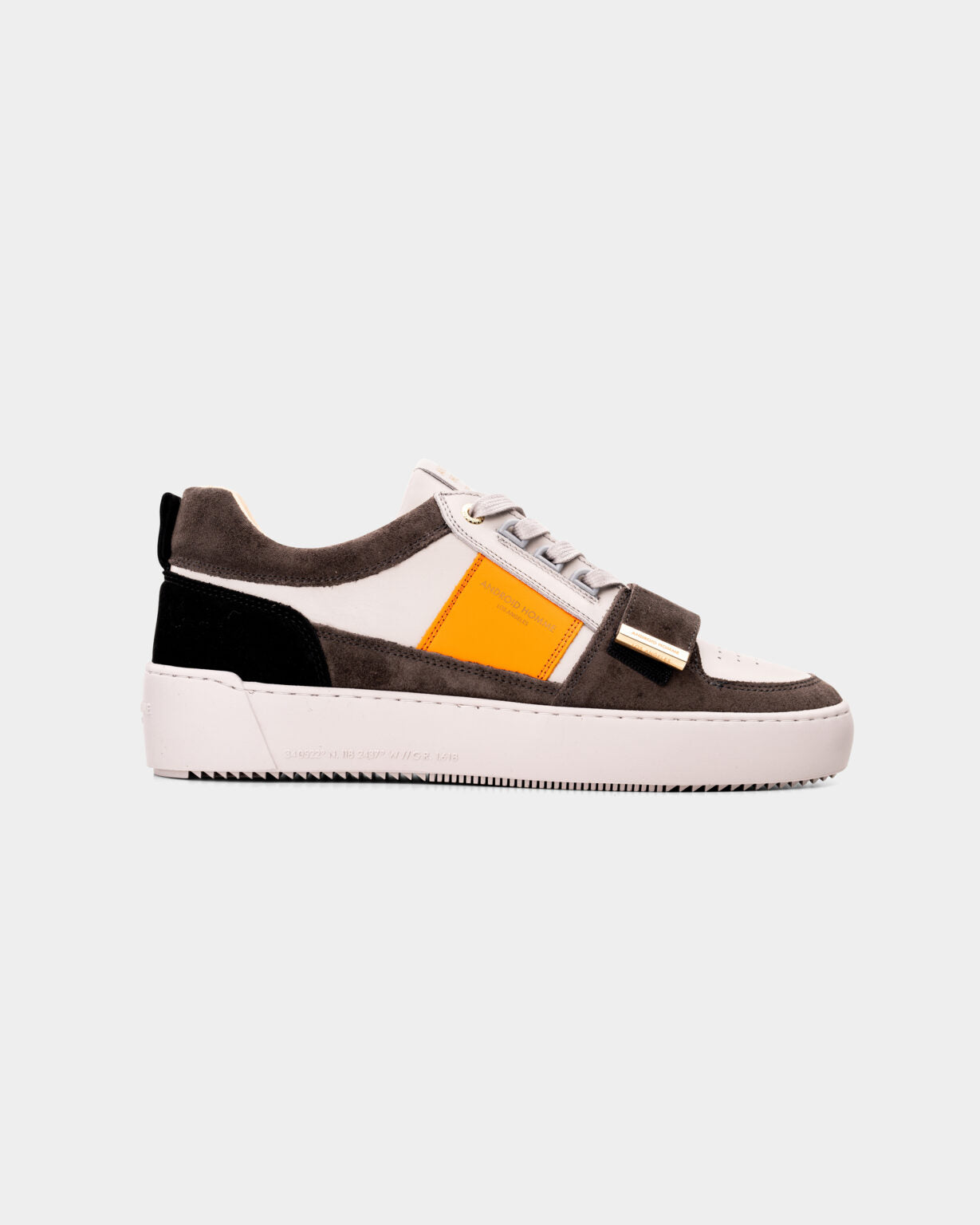 ANDROID HOMME MEN’S POINT DUME LOW LEATHER SUEDE GREY/ORANGE/WHITE SNEAKER