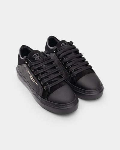 BENJAMIN BERNER MEN’S ODIN MONOGRAM EMBOSSED MATT NAPPA SNEAKER BNJ ODIN ALL BLACK