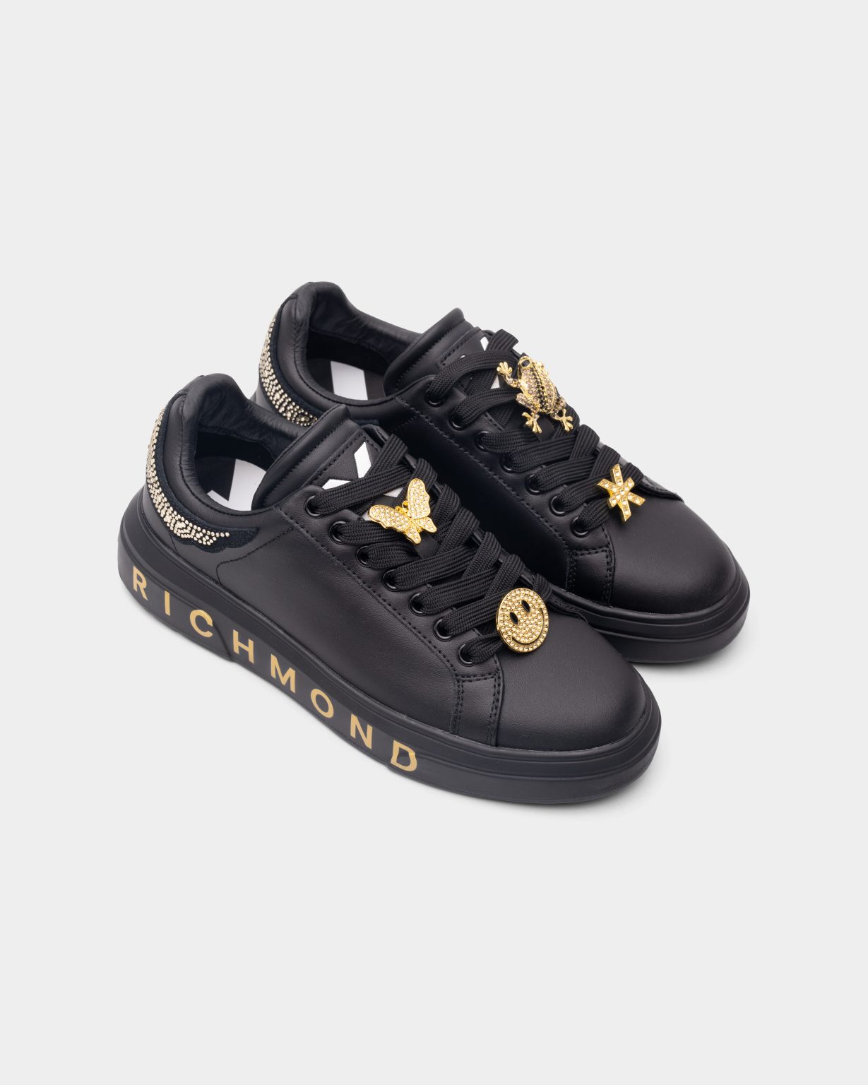 JOHN RICHMOND LADIES SHOES LEATHER BLACK