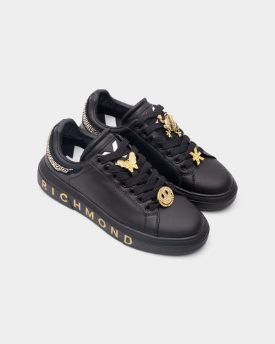 JOHN RICHMOND LADIES SHOES LEATHER BLACK