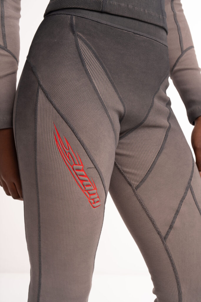 Alexander Wang Elasticated Waistband Legging w/ Blade Logo Washed Cedar 4CC1254416 208A