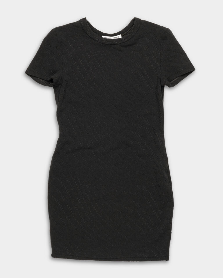 Alexander Wang Crew Neck Short Sleeve Dress Black 4CC1246235 001
