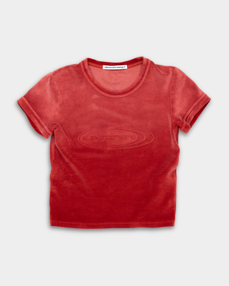 Alexander Wang Baby Tee Washed Red Alert 4CC1251563 622A