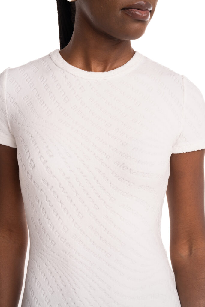 Alexander Wang Crew Neck Short Sleeve Dress White 4CC1246235 100