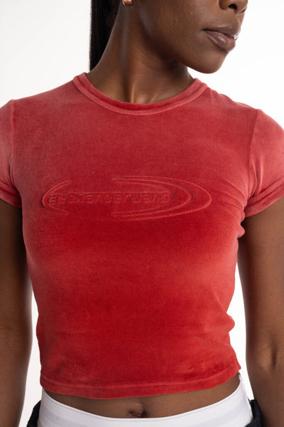 Alexander Wang Baby Tee Washed Red Alert 4CC1251563 622A