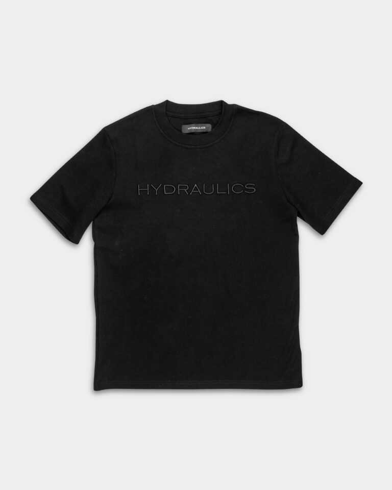 Hydraulics regular tonal 3D embroidered logo tee black AW25RGFIT Black