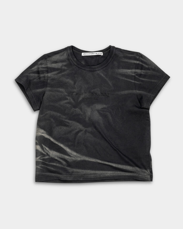 Alexander Wang Crease Wash Shrunken Jersey Tee Washed Black 1CC1251990 011