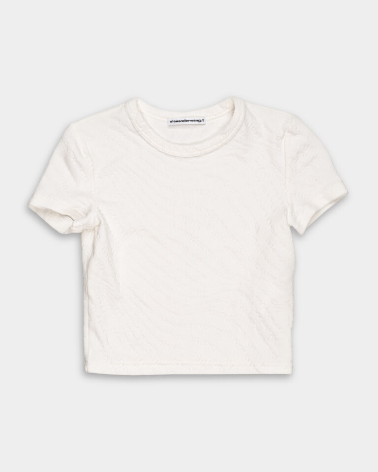 Alexander Wang Crew Neck Short Sleeve Baby Tee White 4CC1241426 100