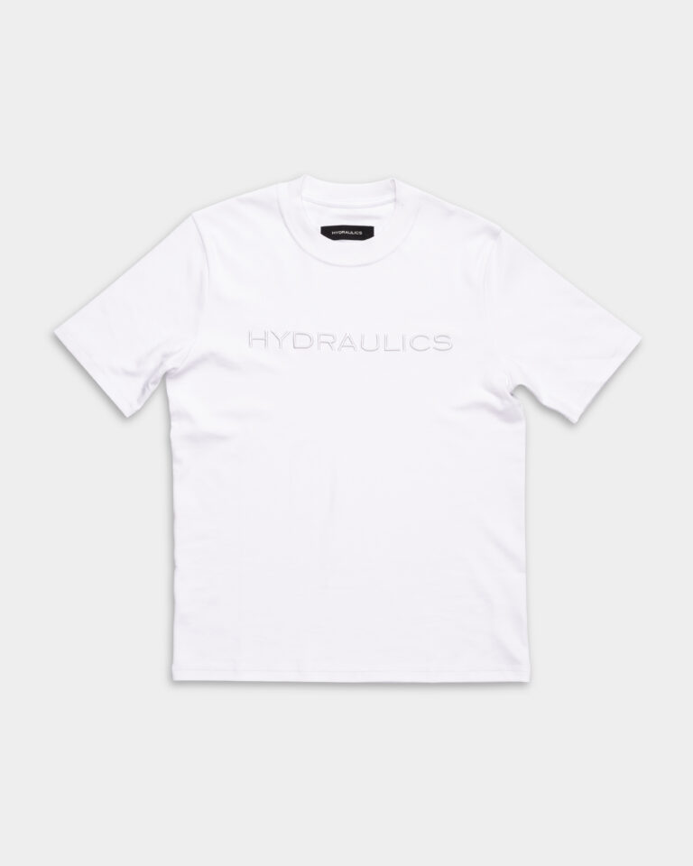 Hydraulics regular tonal 3D embroidered logo tee white AW25RGFIT White