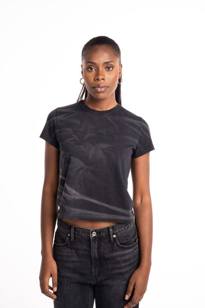 Alexander Wang Crease Wash Shrunken Jersey Tee Washed Black 1CC1251990 011